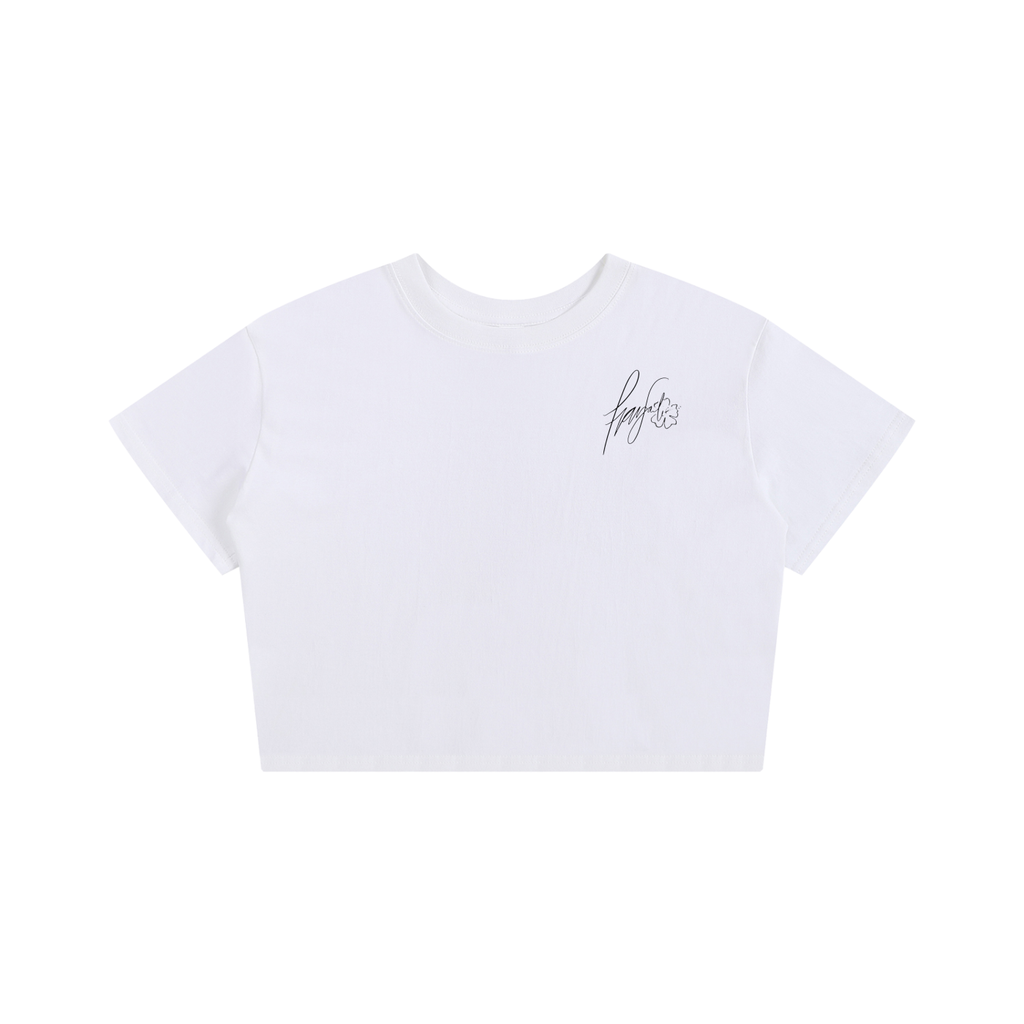 “draw me flowers” baby tee