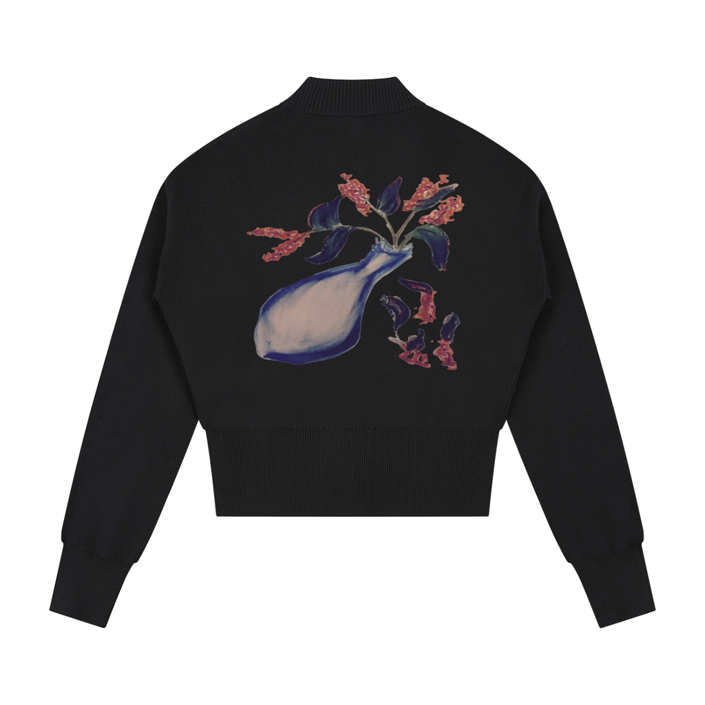 “torn petals” cardigan