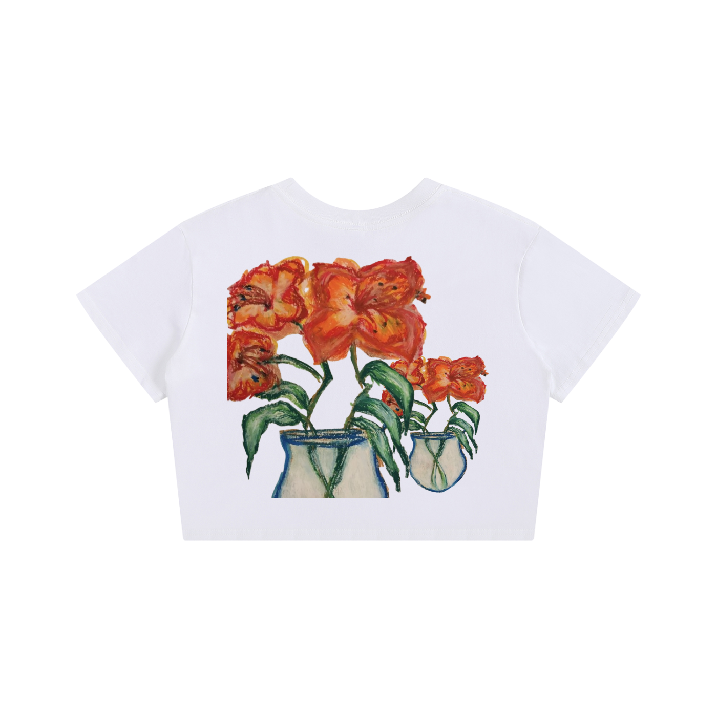 “draw me flowers” baby tee